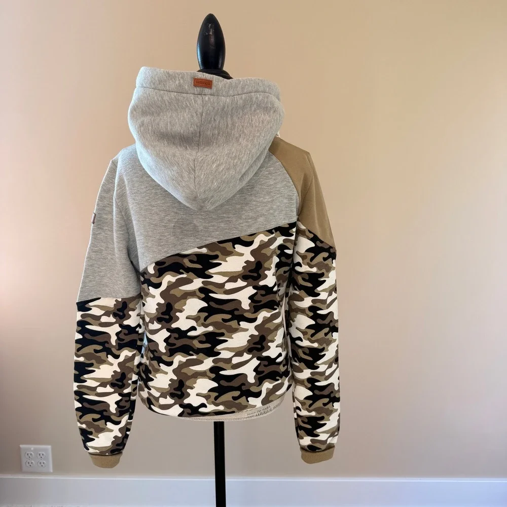 Wanakome Women's Camo/Gray Thick Hoodie Size S - Picture 4 of 8